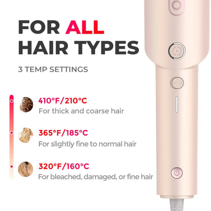 TYMO CURLPRO - Automatic Curling Iron Hair Curler, Negative-Ion Ceramic Coating, Anti-Jam Chip, One-Tap Travel Curler, Swivel Cord, Auto-Rotating LED Ceramic Barrel, Dual-Temperature with Timer, Gift, Multifunctional Styler